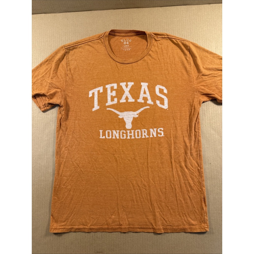 Texas Longhorns Mens Large Orange NCAA Football Longhorn, Distressed Logo